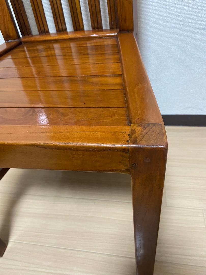 t*0様 アンティークチーク ハイバックチェア