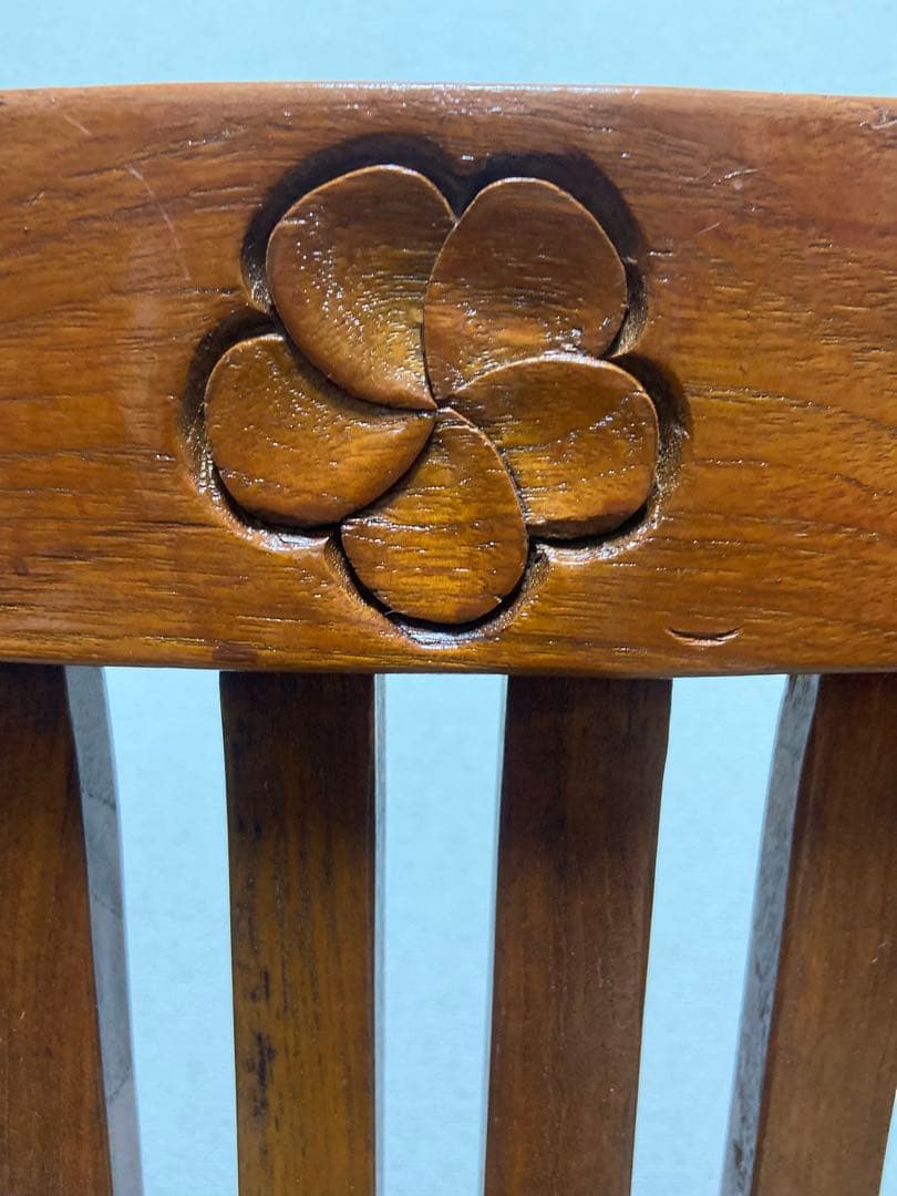 t*0様 アンティークチーク ハイバックチェア