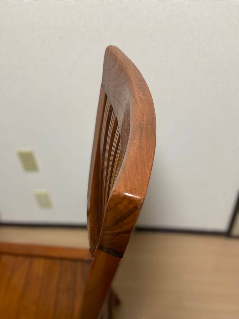 t*0様 アンティークチーク ハイバックチェア