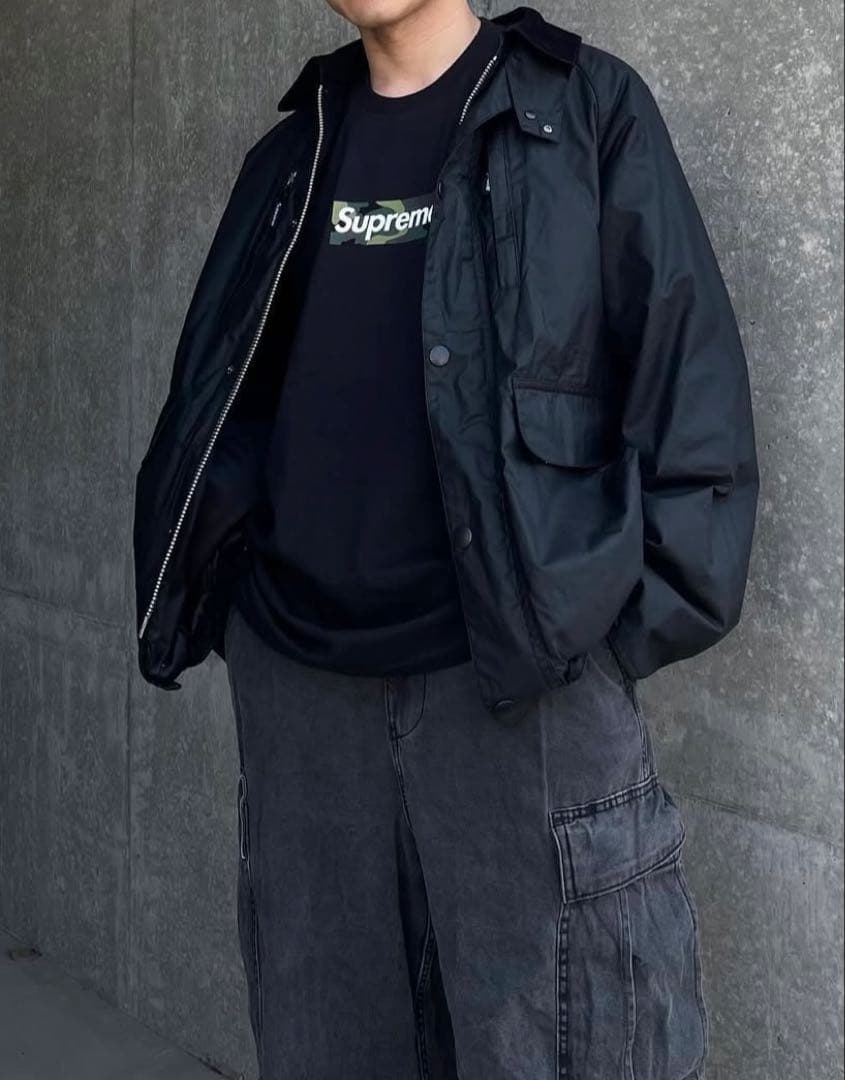Supreme☆Barbour Cotton Field Jacket☆黒☆XL