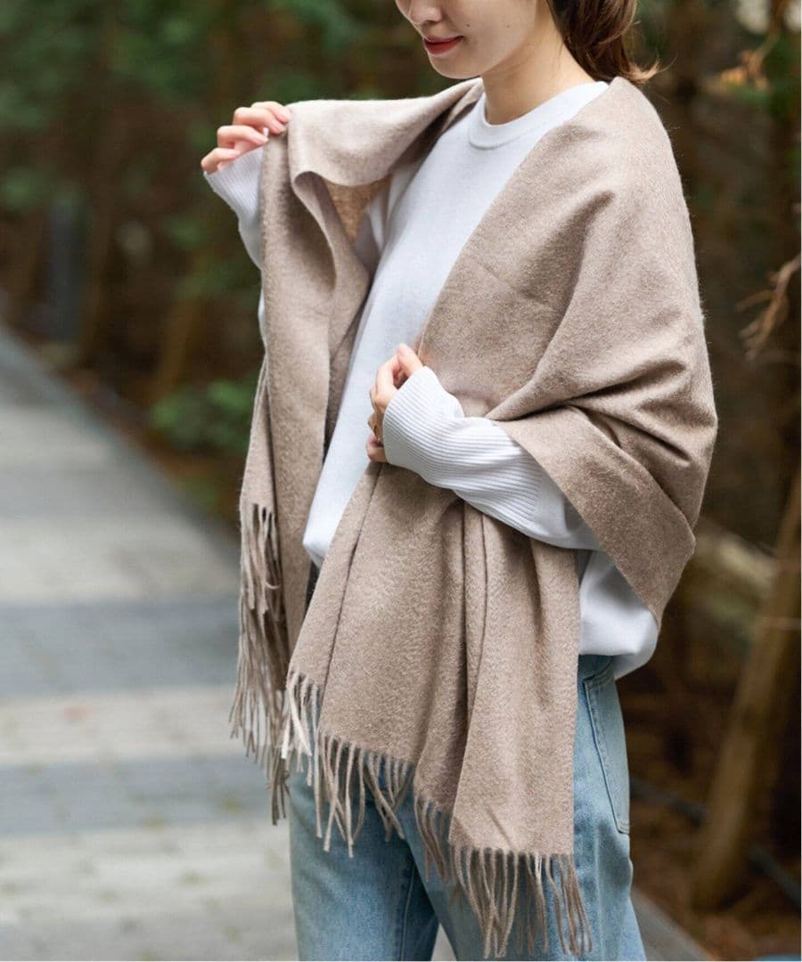 JOURNAL STANDARD カシミヤ100%大判ショール 超美品