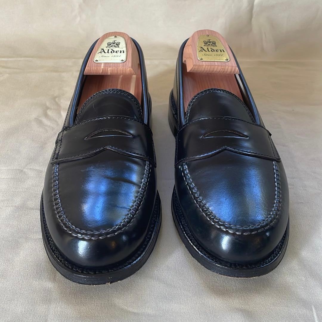 【極美品】オールデン ALDEN 987 ブラック コードバン ペニーローファー