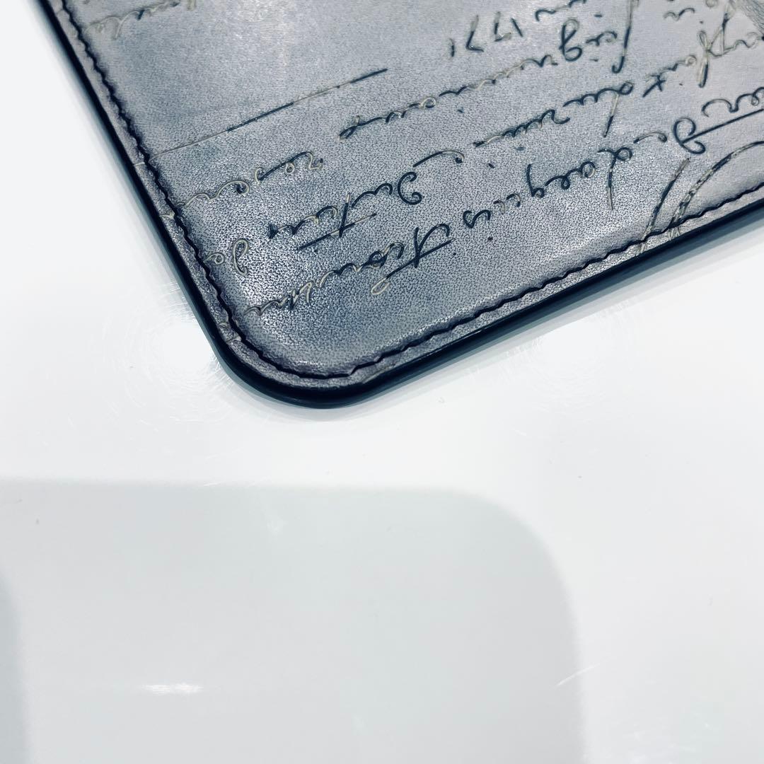 Y2505-189 ベルルッティ iPhoneケース カードポケット付 グレー