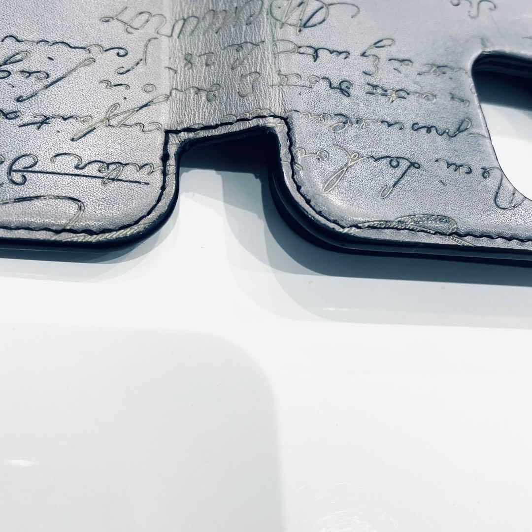 Y2505-189 ベルルッティ iPhoneケース カードポケット付 グレー