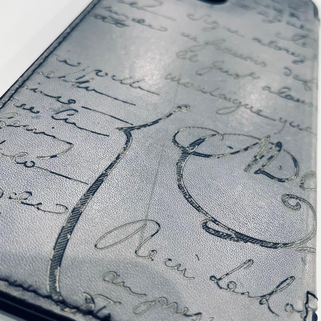 Y2505-189 ベルルッティ iPhoneケース カードポケット付 グレー