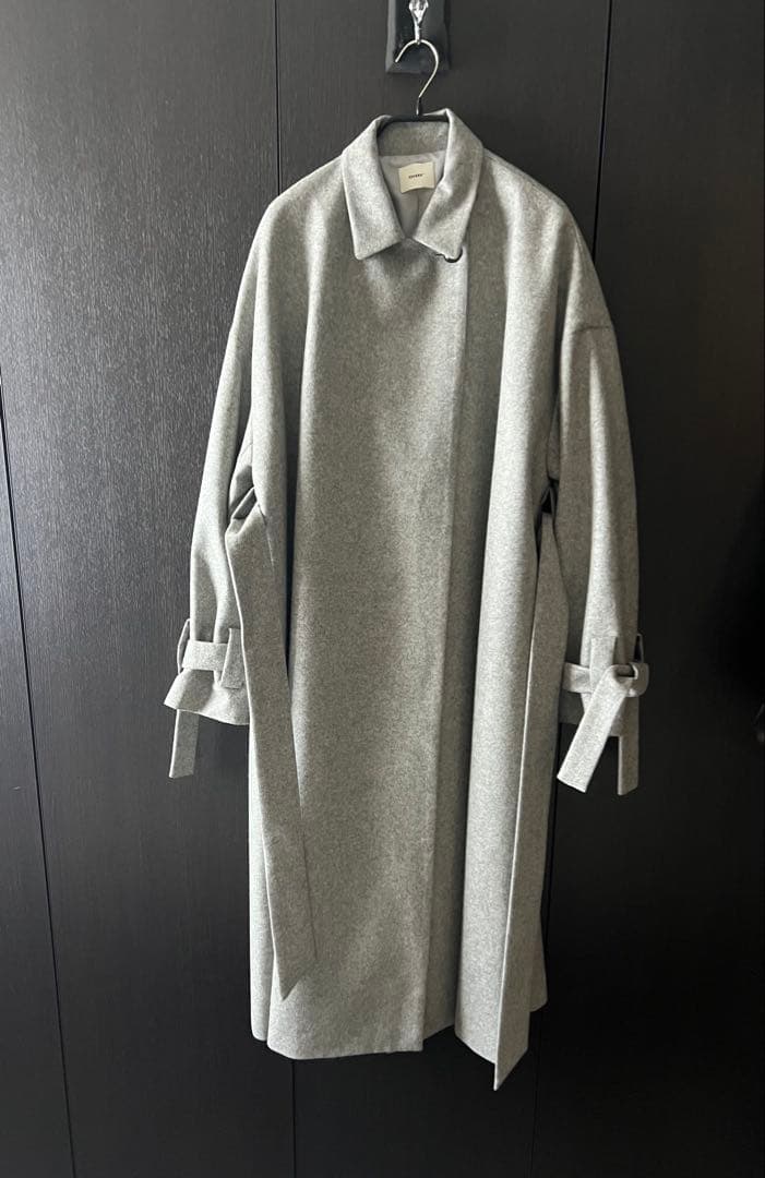 【新品】CHIEKO+ flannel wrap coat グレー36サイズ