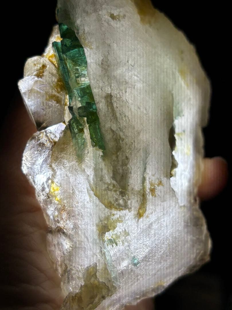 希少　ミナスジェライス州産　シトリン　ジャカレー　トルマリン共生　237g