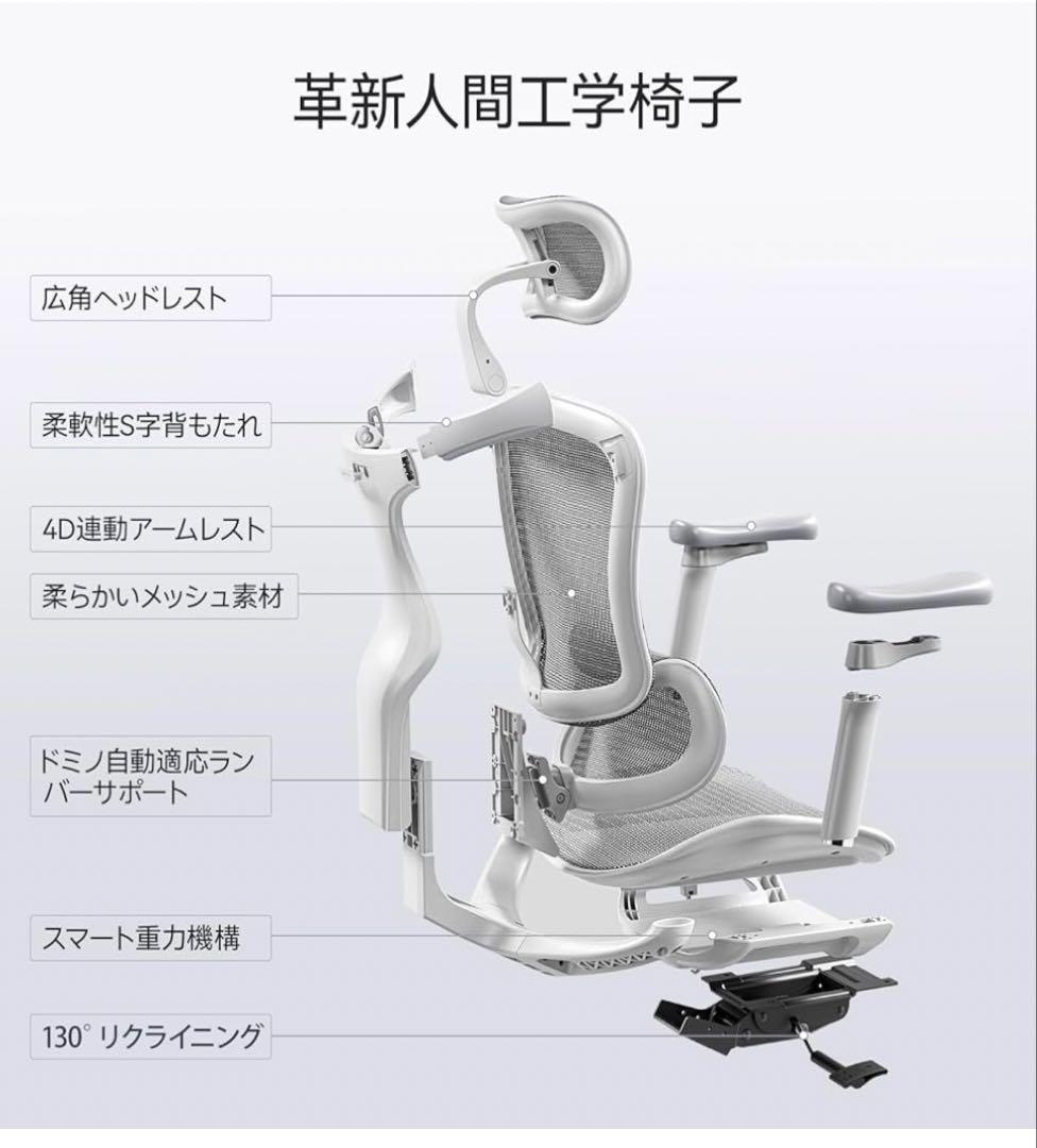 グレー メッシュ デスクチェア 3Dヘッドレスト ✨値下がりました￼