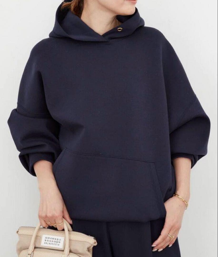 AP STUDIO EVERYDAY I LIKE オーバーサイズフーディ 紺