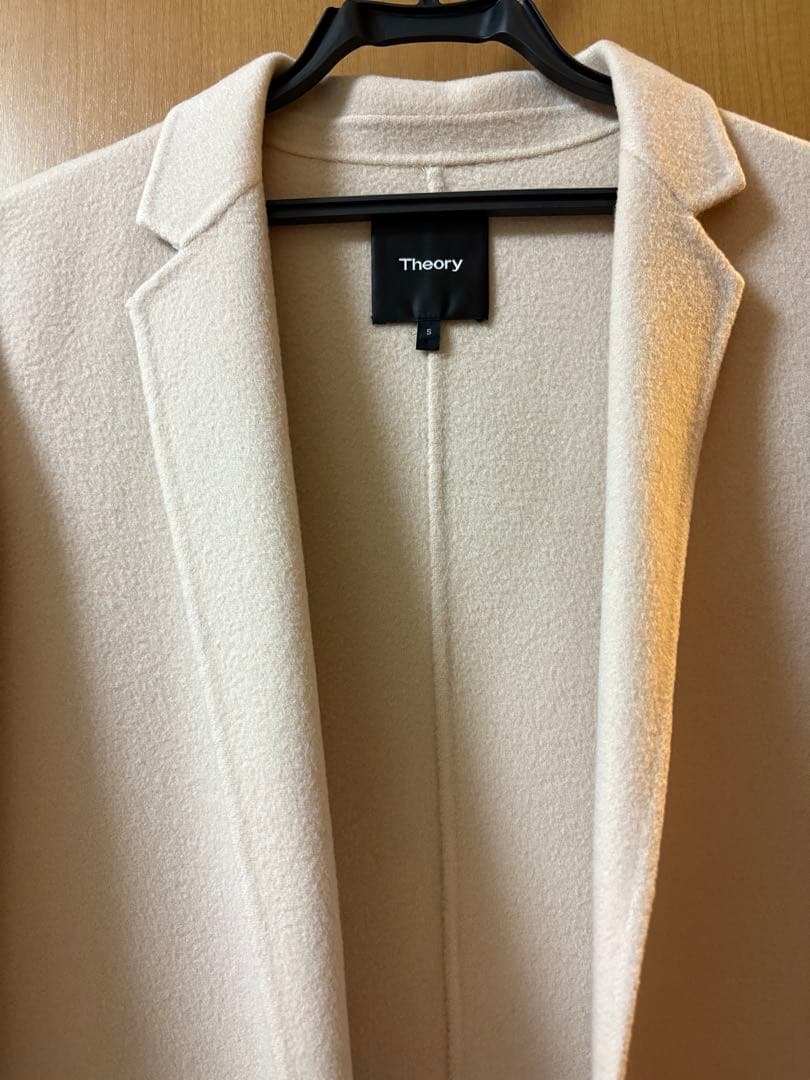 【美品】Theory ダブルフェイスチェスターコート Sサイズ　カシミヤ混