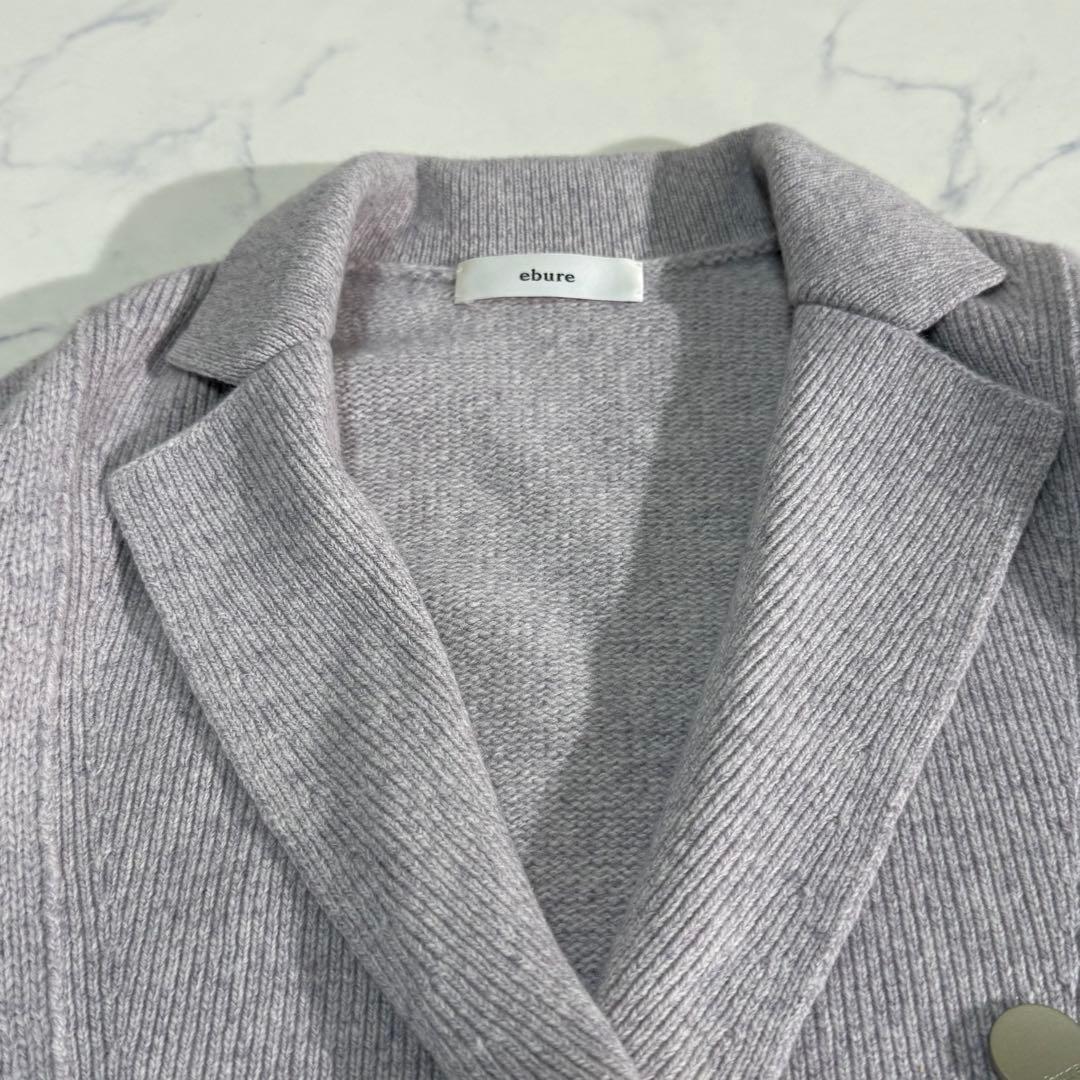極美品　ebure ウールカシミア ニットジャケット　M