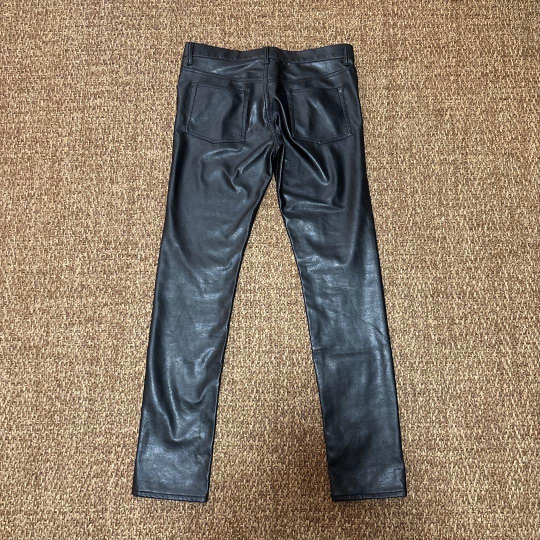 666 Original Clothing ブラック レザー パンツ 32