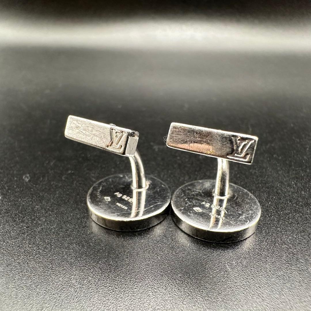 極美品✨　ルイヴィトン　カフス　M64482 ダミエ　シルバー　1409