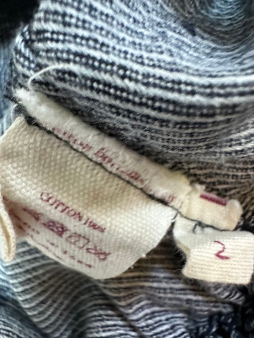 タマキニイメ　モンペ　ストレートパンツ 1点モノ　コットン100% サイズ2