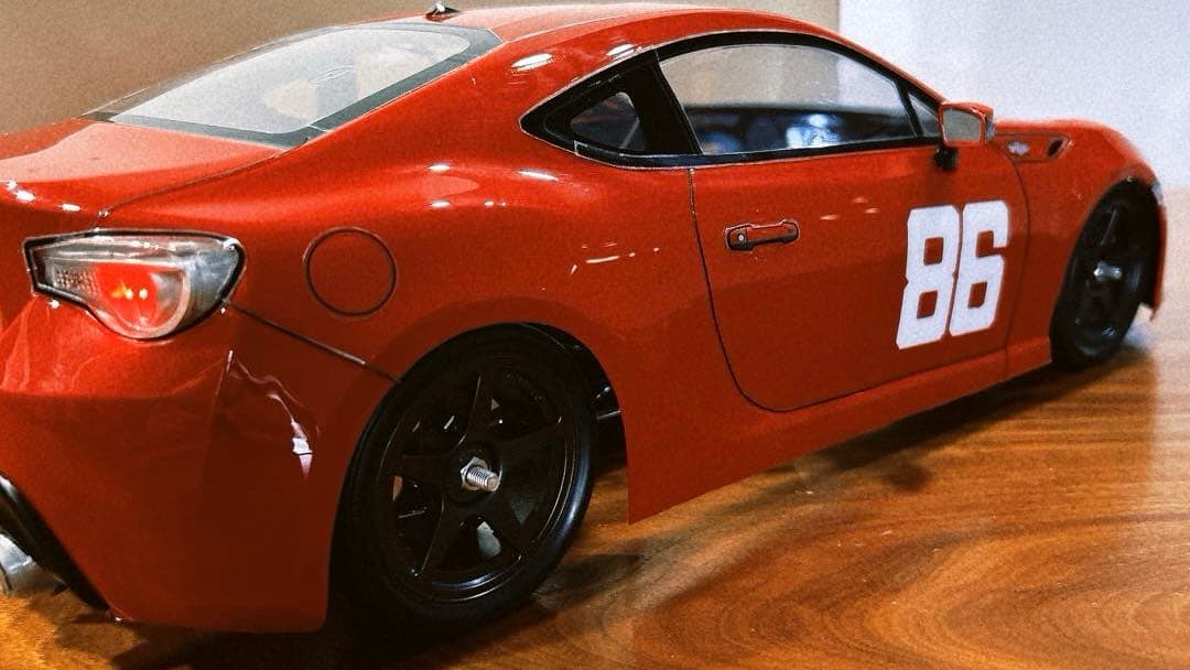 電飾付き タミヤ/SP.1494/トヨタ86 スペアボディ+タイヤセット