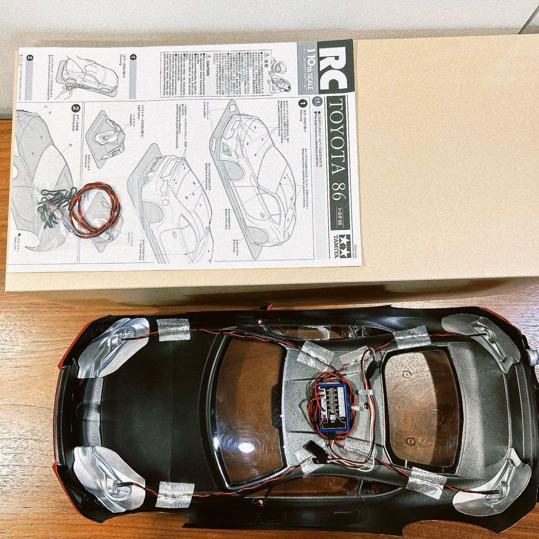 電飾付き タミヤ/SP.1494/トヨタ86 スペアボディ+タイヤセット