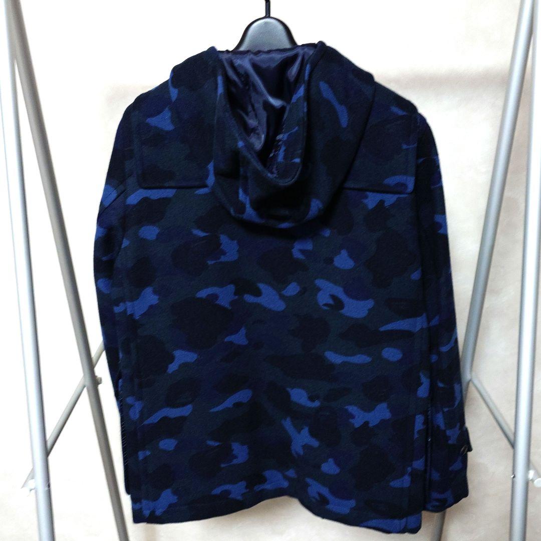 【期間限定値下げ】A BATHING APE ネイビー迷彩ダッフルコート M