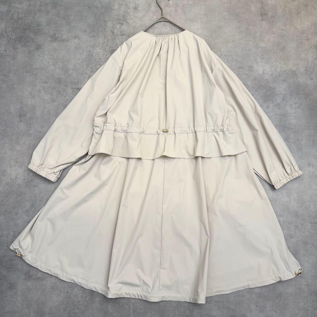 25SS【23区】撥水加工ナイロン2WAYストレッチロングアウター 44 13号