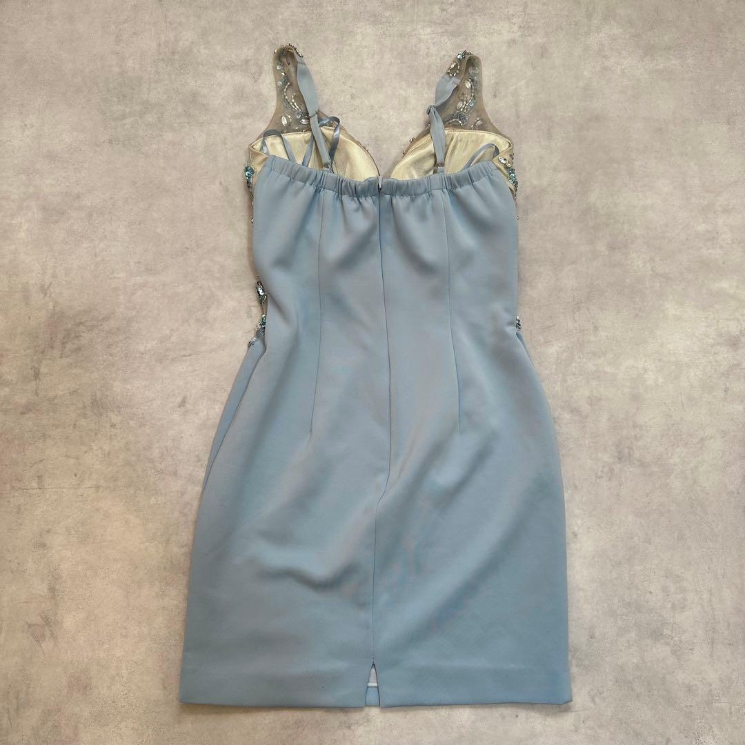 Sugar IRMA キャバドレス 水色 ビジュー タイトドレス