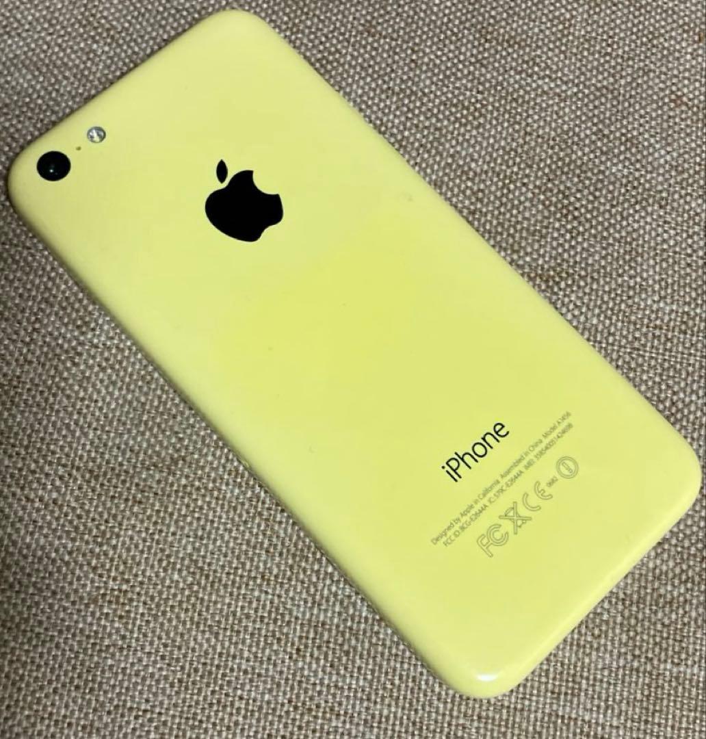 充放電１回 iPhone5c 16G イエロー 美品 バッテリー最大100%