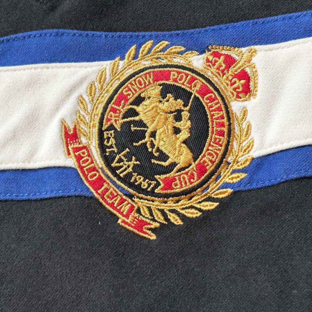 ラルフローレン 90s L/S sweat polo XL black