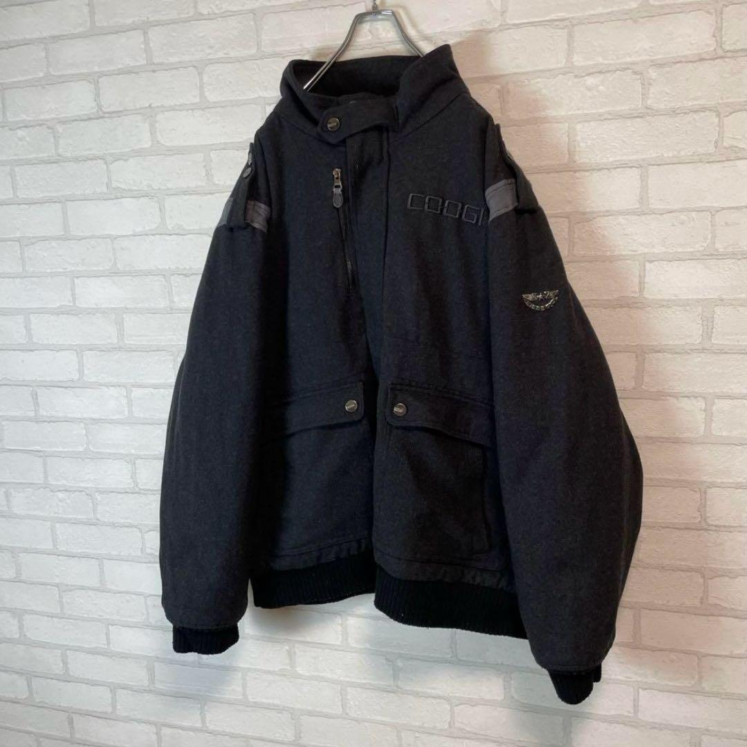 希少！COOGI 刺繍ロゴ 極厚 超オーバーサイズ スタジャン B系 チカーノ