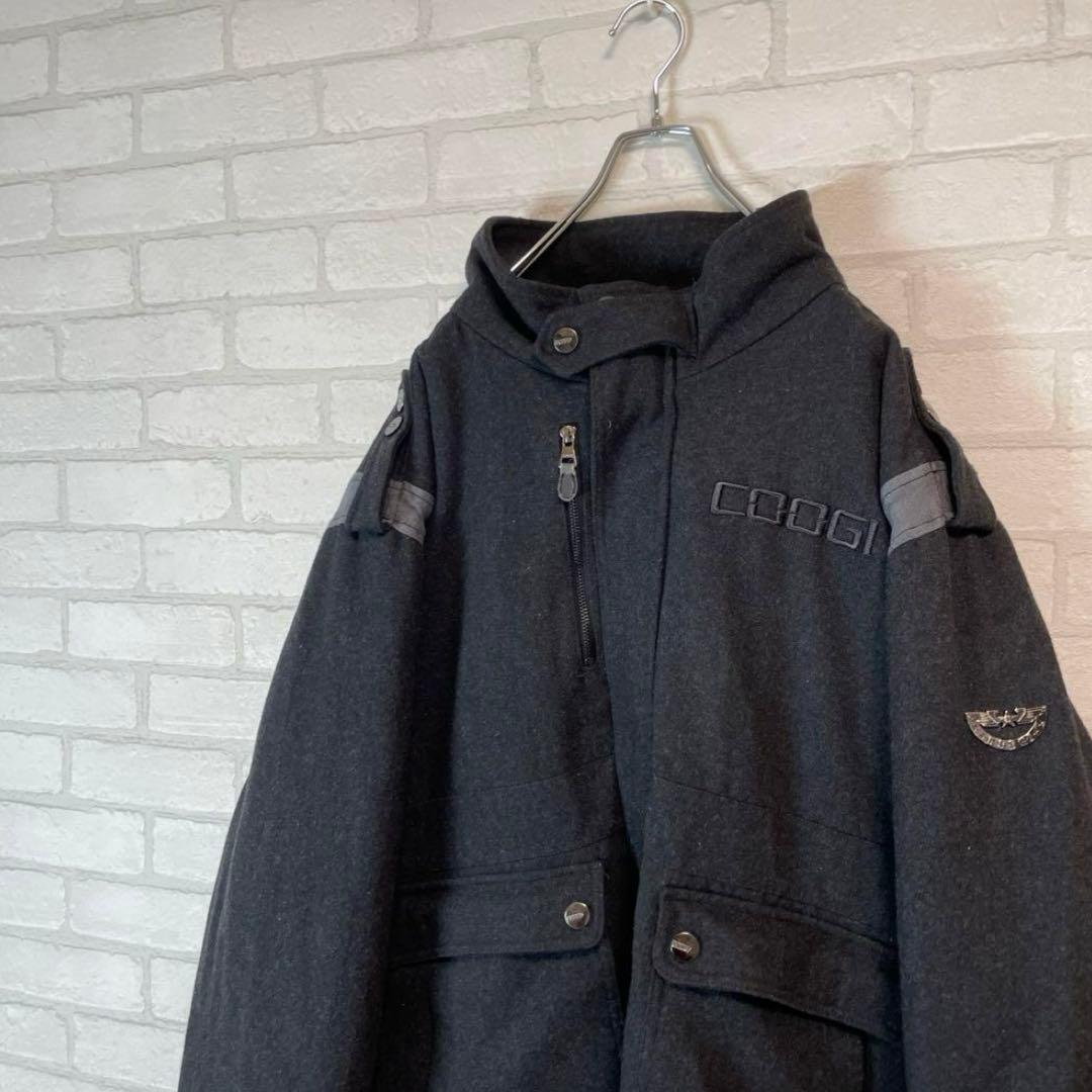 希少！COOGI 刺繍ロゴ 極厚 超オーバーサイズ スタジャン B系 チカーノ