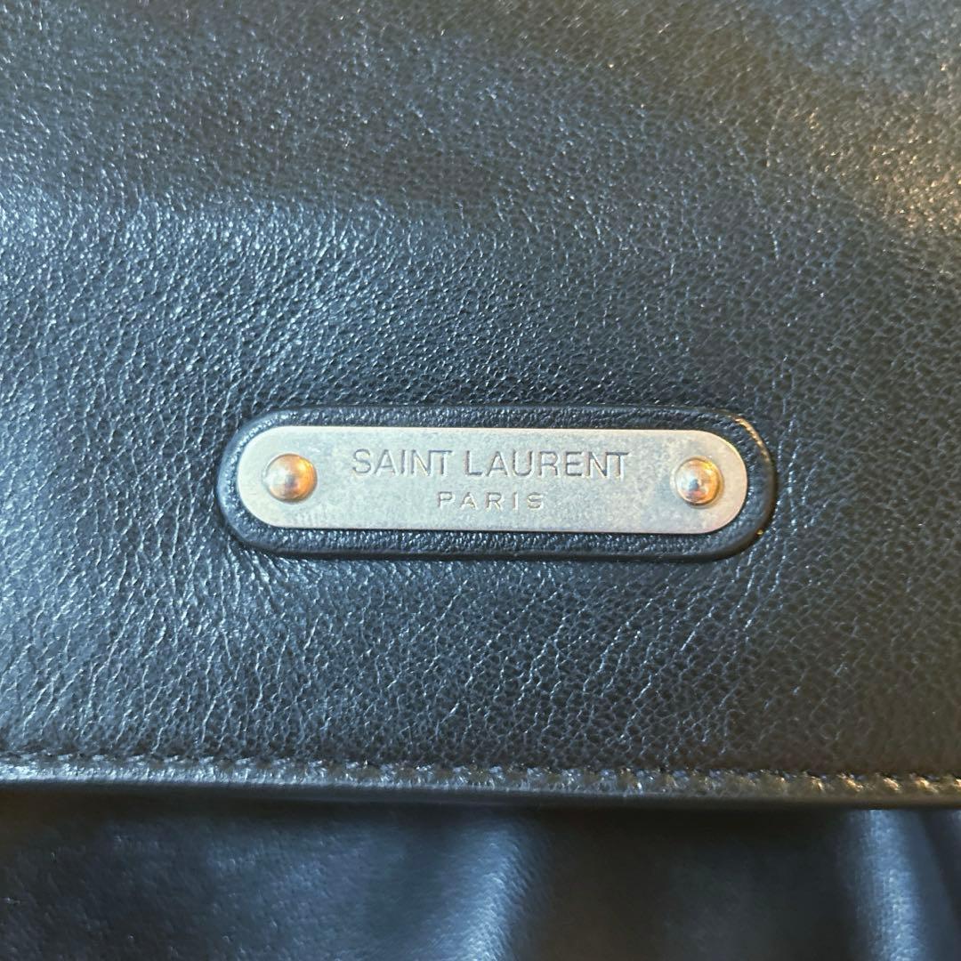 未使用★サンローランSAINT LAURENT ブラック レザー リュックサック