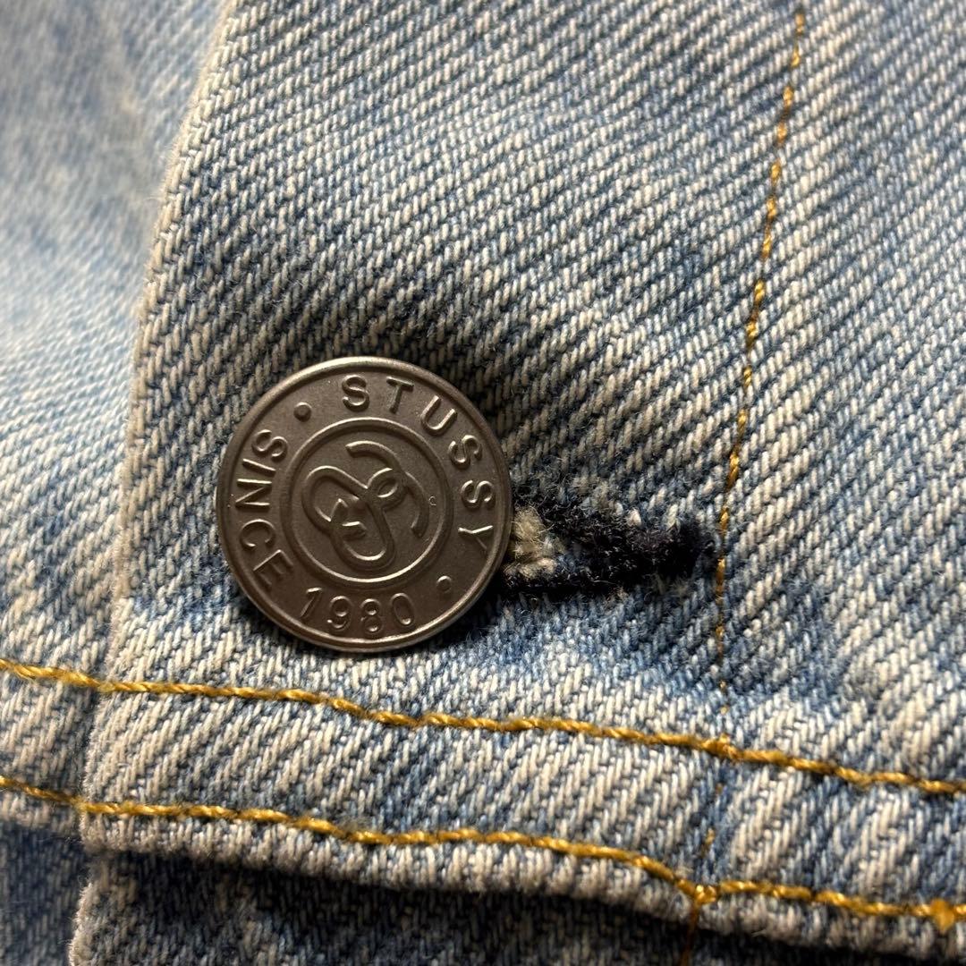 【Stussy】USA製 WASHED DENIM JACKET M
