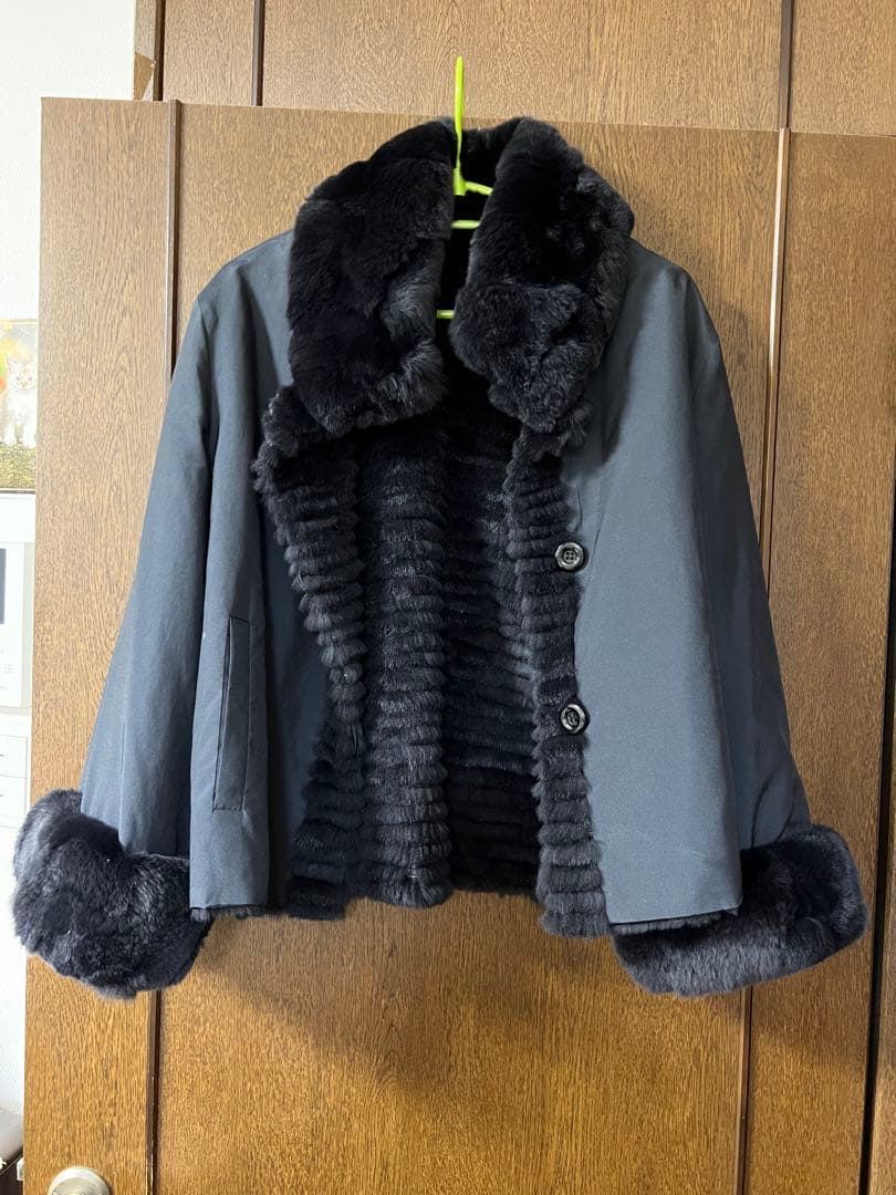 ブラックリアルファー リバーシブルジャケット