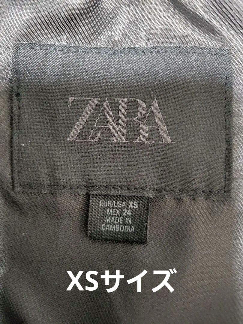 ZARA　フェイクレザジャケット 黒
