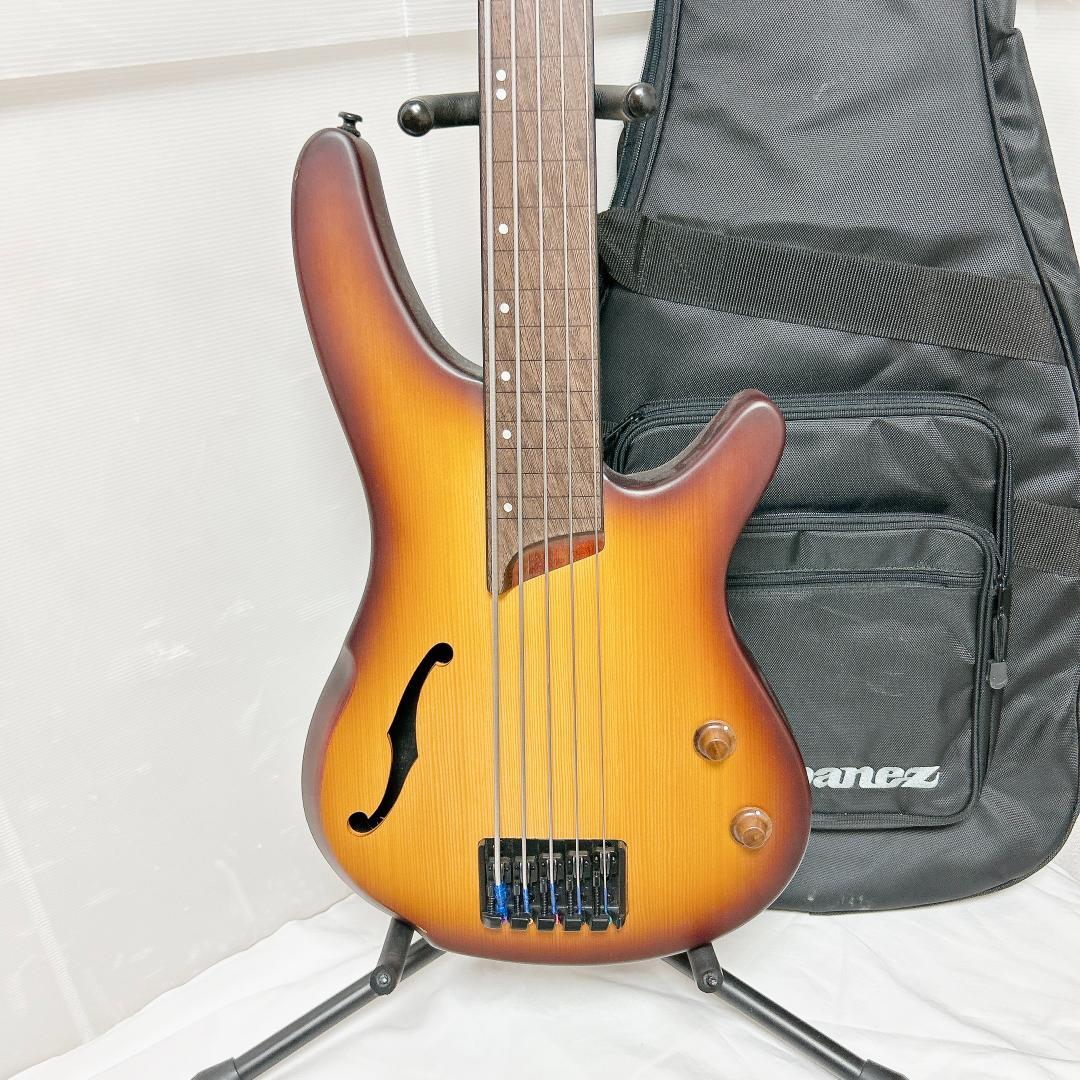 美品 Ibanez SRH-505F フレットレスアクティブベース 5弦ベース