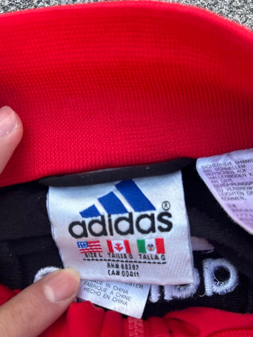 【90’s】ACミラン adidas ジャージ 赤黒　トラックジャケット