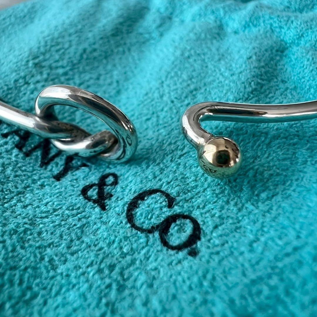 美品✨TIFFANY　ティファニー　バングル　ラブノット　フック＆アイ　コンビ