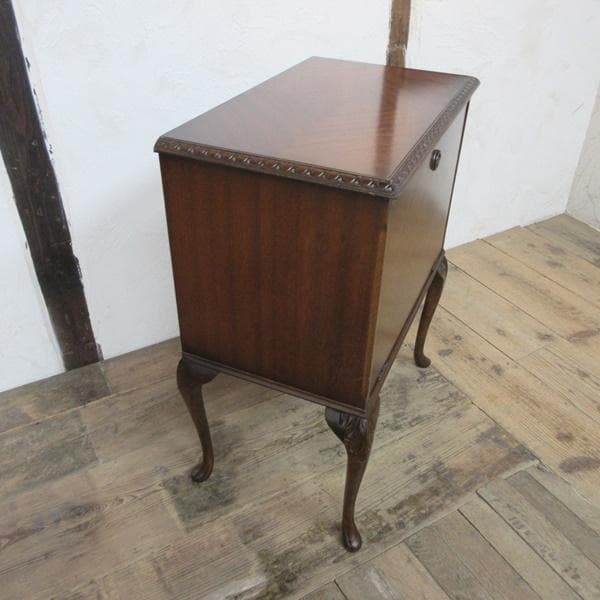 イギリス アンティーク 家具 サイドキャビネット 書類整理 猫脚 6088e