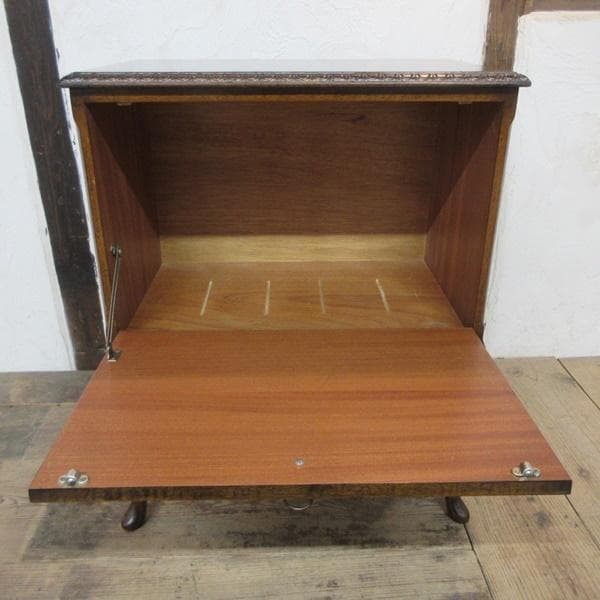 イギリス アンティーク 家具 サイドキャビネット 書類整理 猫脚 6088e