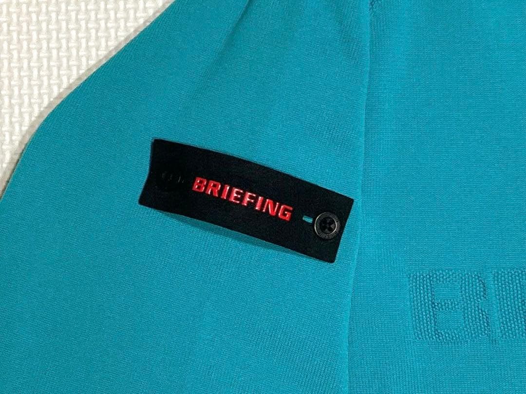 BRIEFING GOLF MS CREWNECK KNIT（ターコイズ／M）