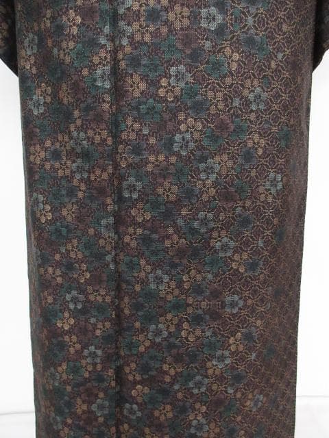 新品に近い！純泥染＊９マルキ＊本場奄美大島紬＊成田織物＊着物＊１６０ｃｍ＊裄６５