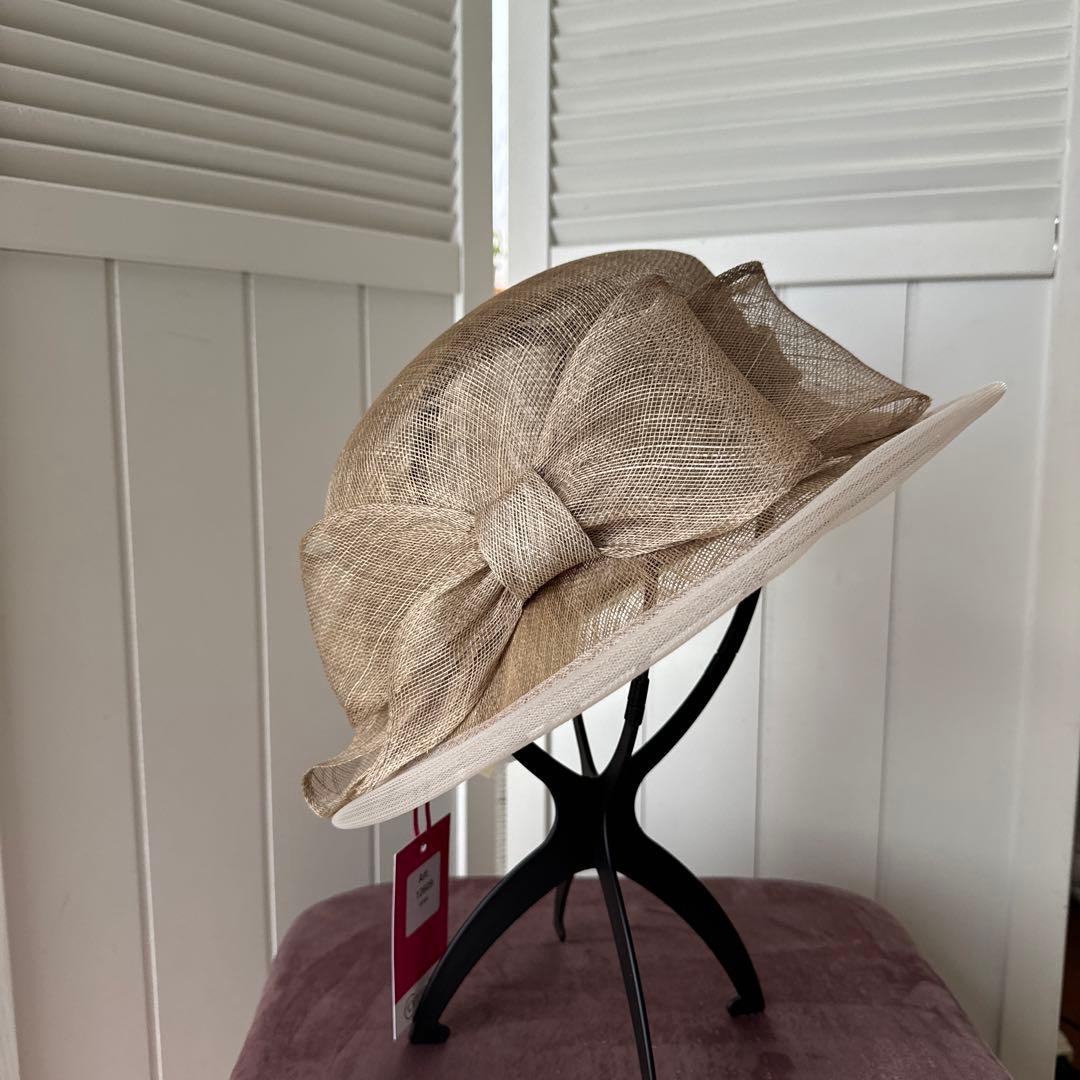 カシラ　リボン　帽子　天然素材　夏　リゾート　旅行　インポート　新品、未使用