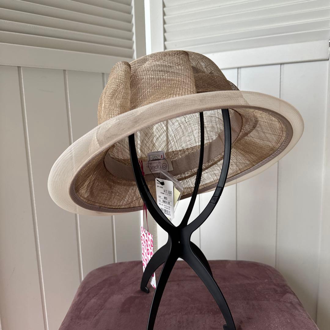 カシラ　リボン　帽子　天然素材　夏　リゾート　旅行　インポート　新品、未使用