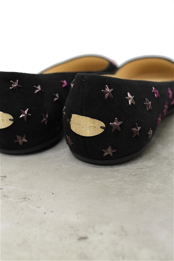 HGDX226/美品 JIMMY CHOO フラットシューズ スタッズ 35