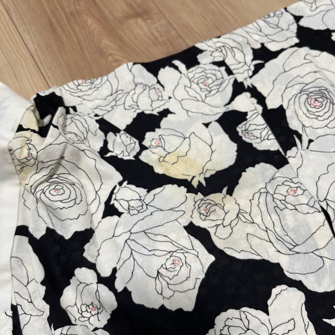 おしゃれな薔薇柄長襦袢