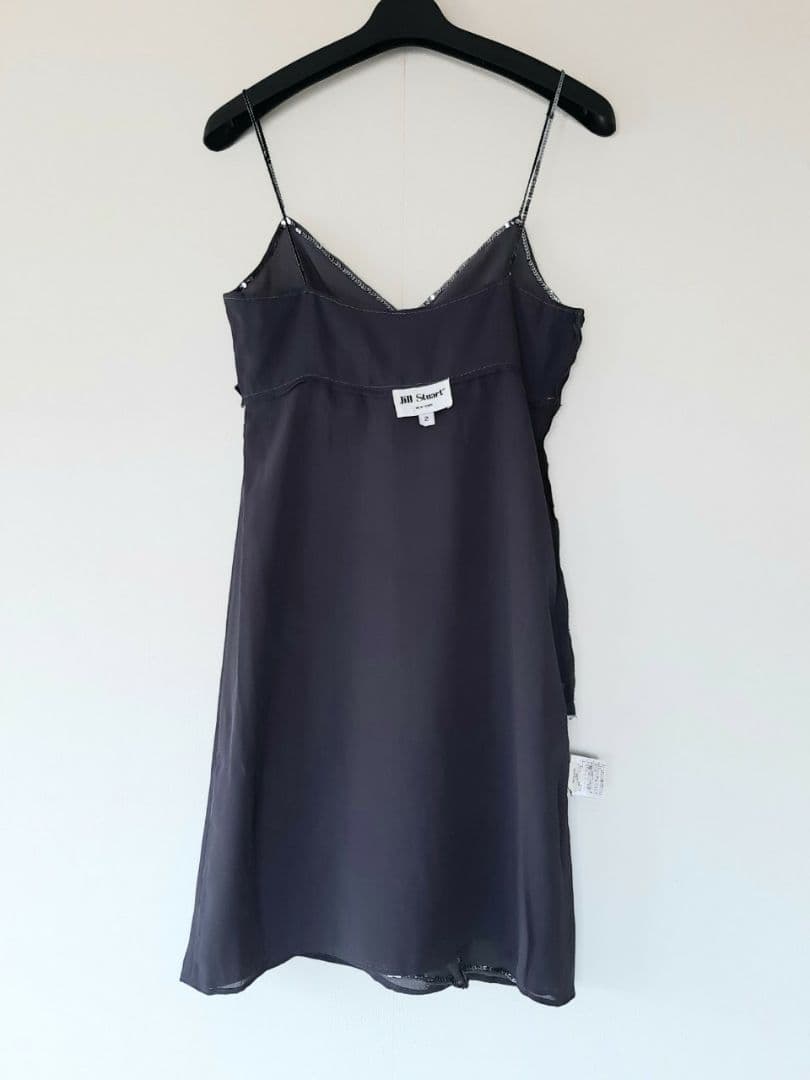 JILLSTUART NY　シルク100% スパンコールスリップドレス