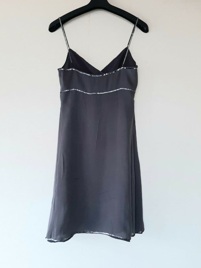 JILLSTUART NY　シルク100% スパンコールスリップドレス