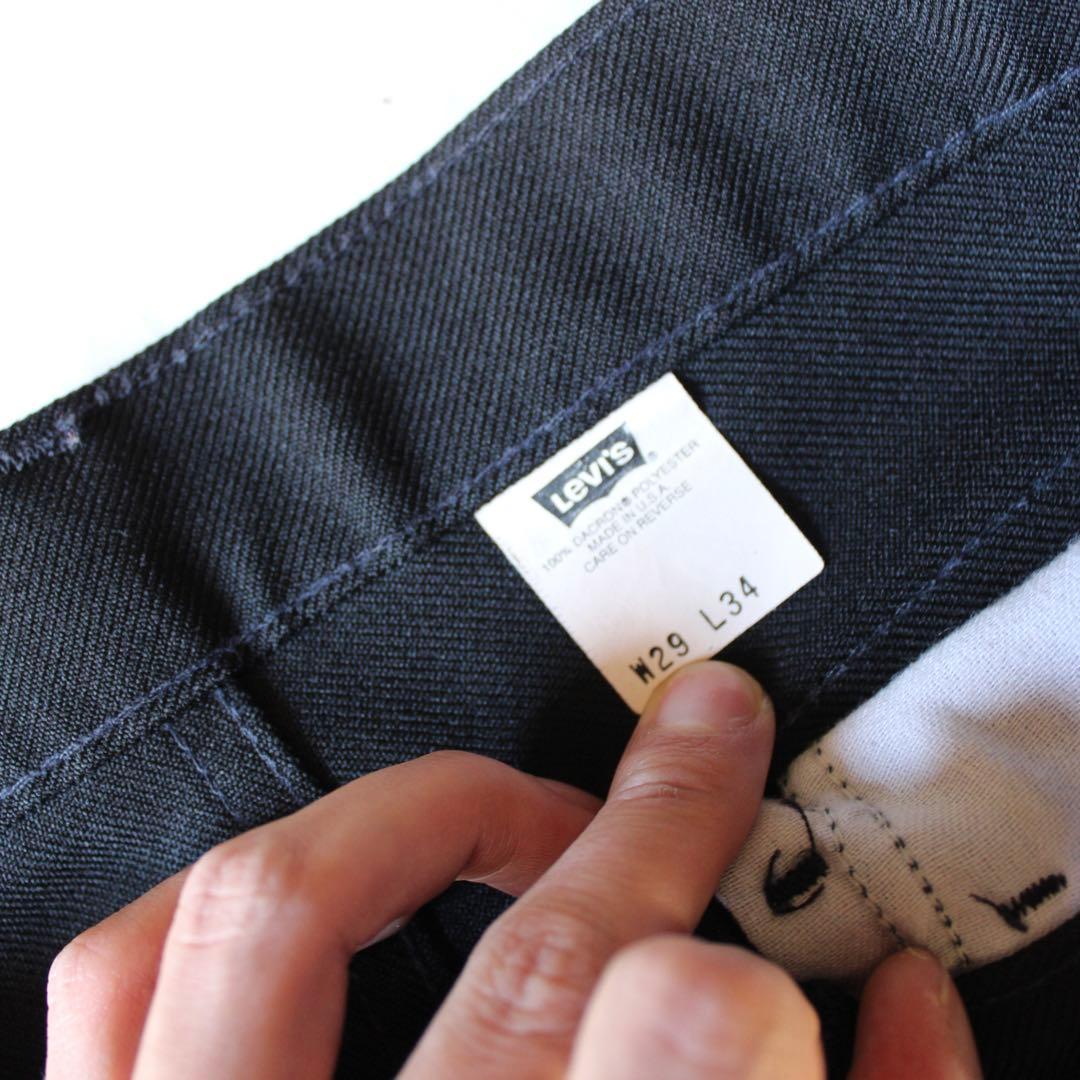 美品 90s Levi's アクションスラックス スタプレ パナテラ black