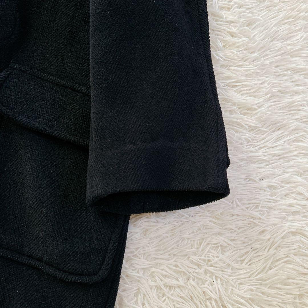 美品 ロイヤルバーリントン ダッフルコート ヘリンボーン ネイビー