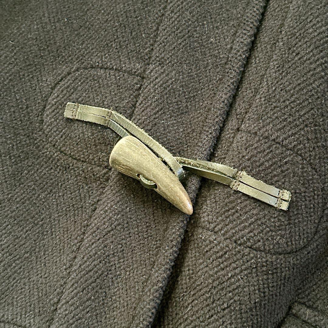 美品 ロイヤルバーリントン ダッフルコート ヘリンボーン ネイビー