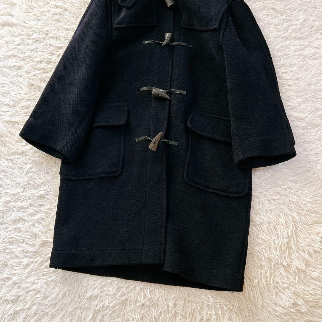 美品 ロイヤルバーリントン ダッフルコート ヘリンボーン ネイビー