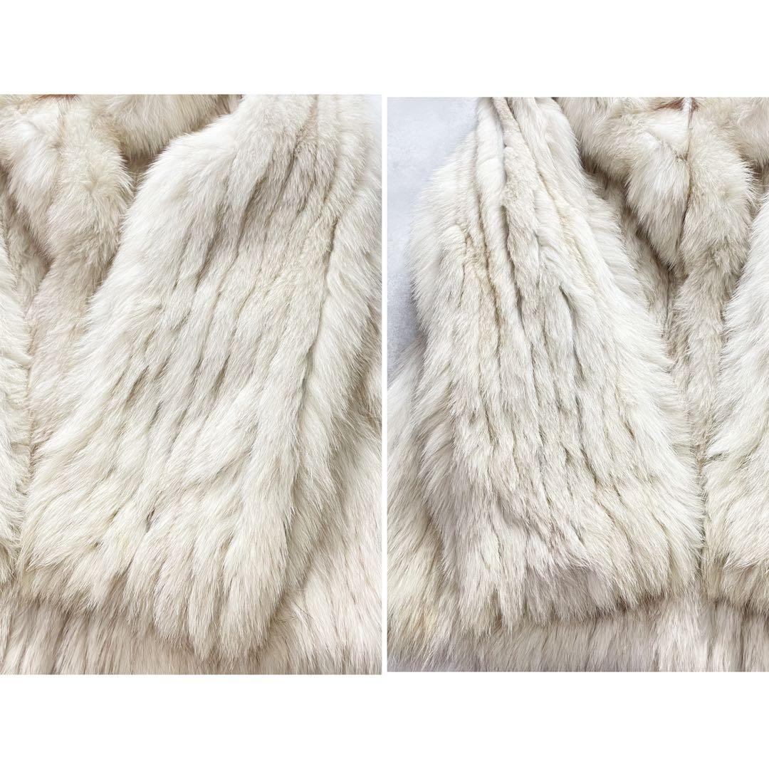 大きいサイズ✨サガフォックス ファーコート ホワイト系 シルバー 13号 XL