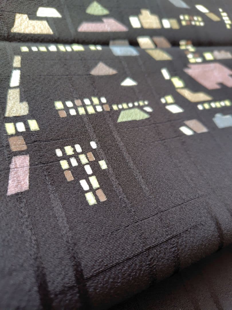 蓄光　夜景柄袋帯　 暗闇で光る